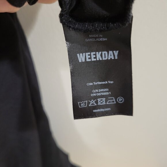 Weekday Black Turtleneck - Stretchy and Slim - Picture 4 of 5